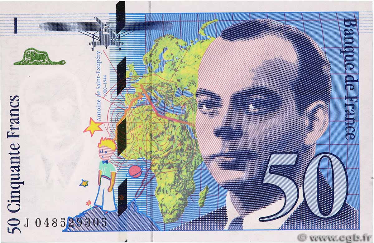50 Francs SAINT-EXUPÉRY modifié FRANCE  1999 F.73.05 NEUF