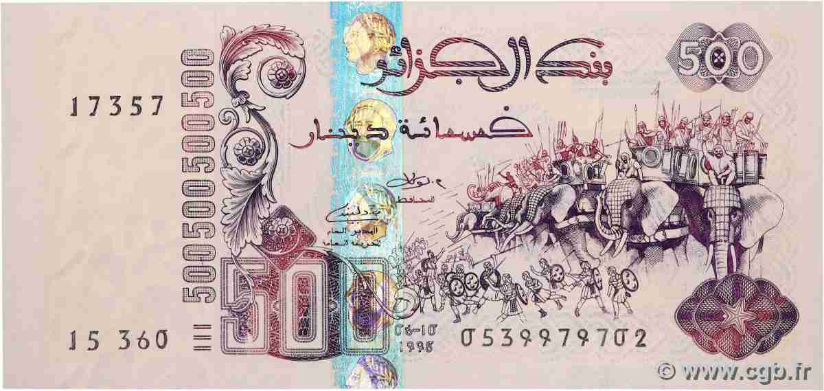 500 Dinars ALGERIEN  1998 P.141 ST
