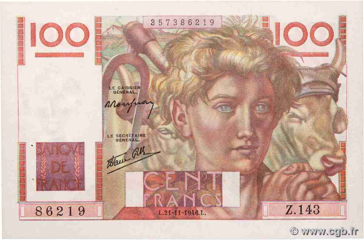 100 Francs JEUNE PAYSAN FRANCE  1946 F.28.11 AU