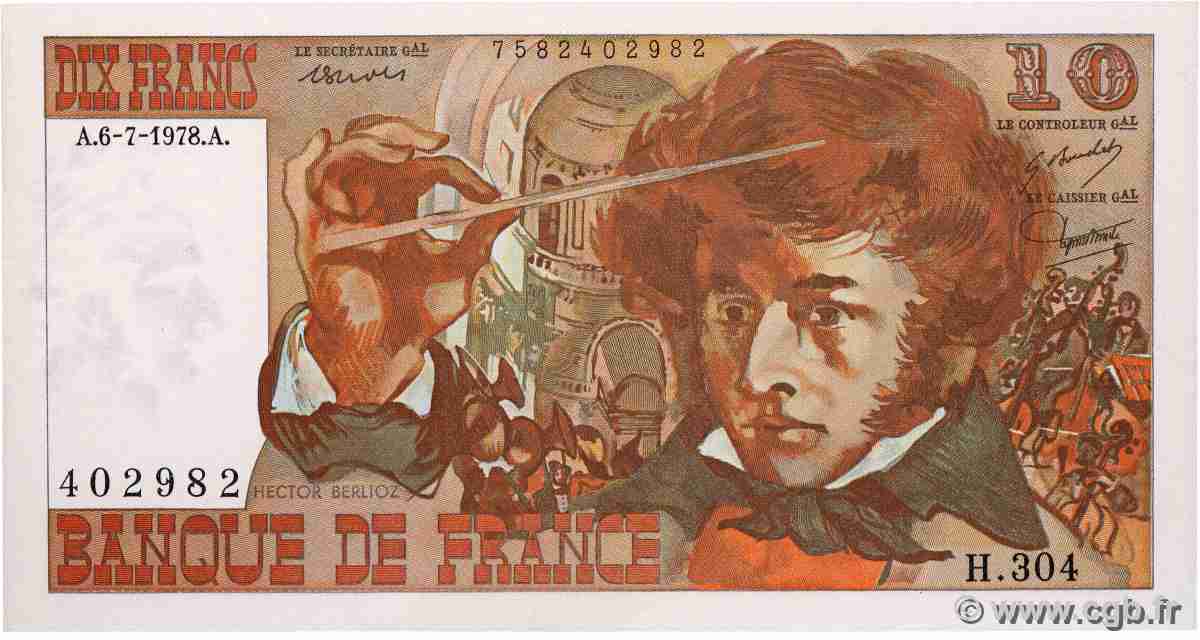 10 Francs BERLIOZ FRANCE  1978 F.63.24 UNC-