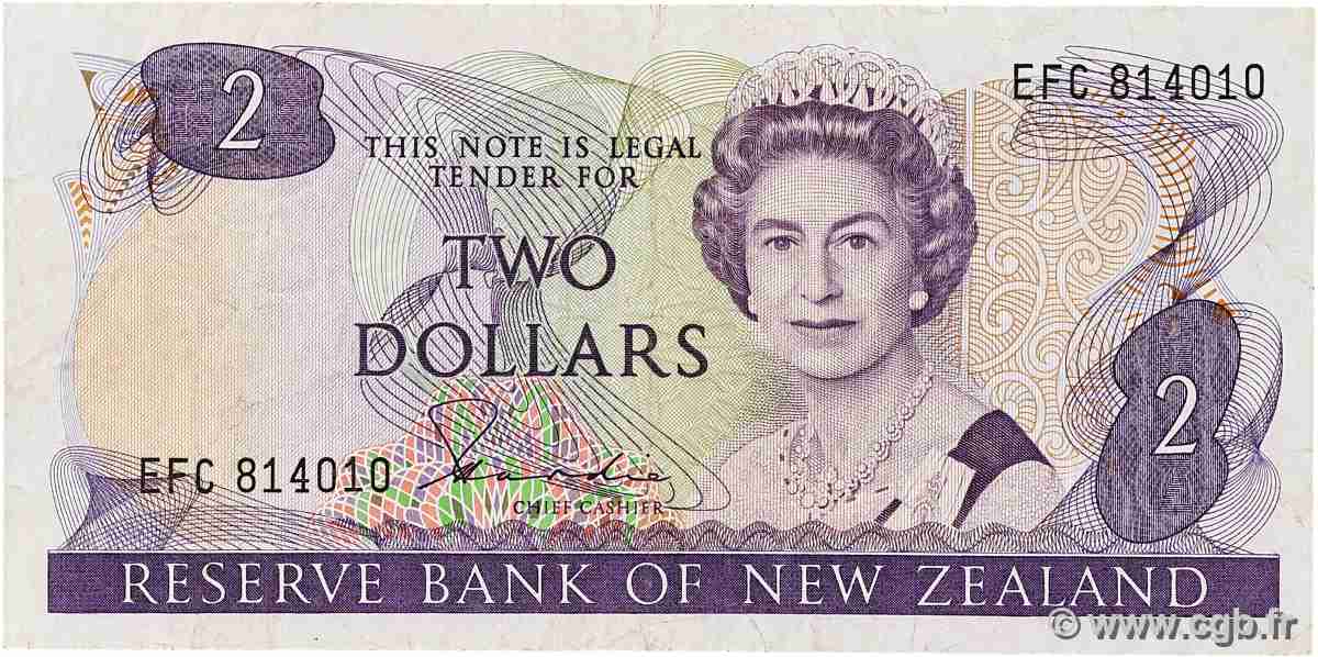 2 Dollars NOUVELLE-ZÉLANDE  1981 P.170a TB+