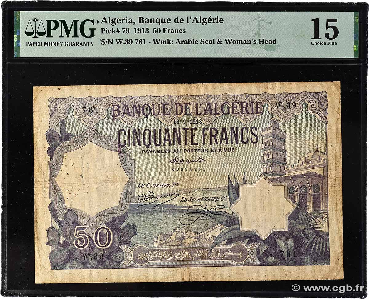50 Francs ALGERIEN  1913 P.079 S