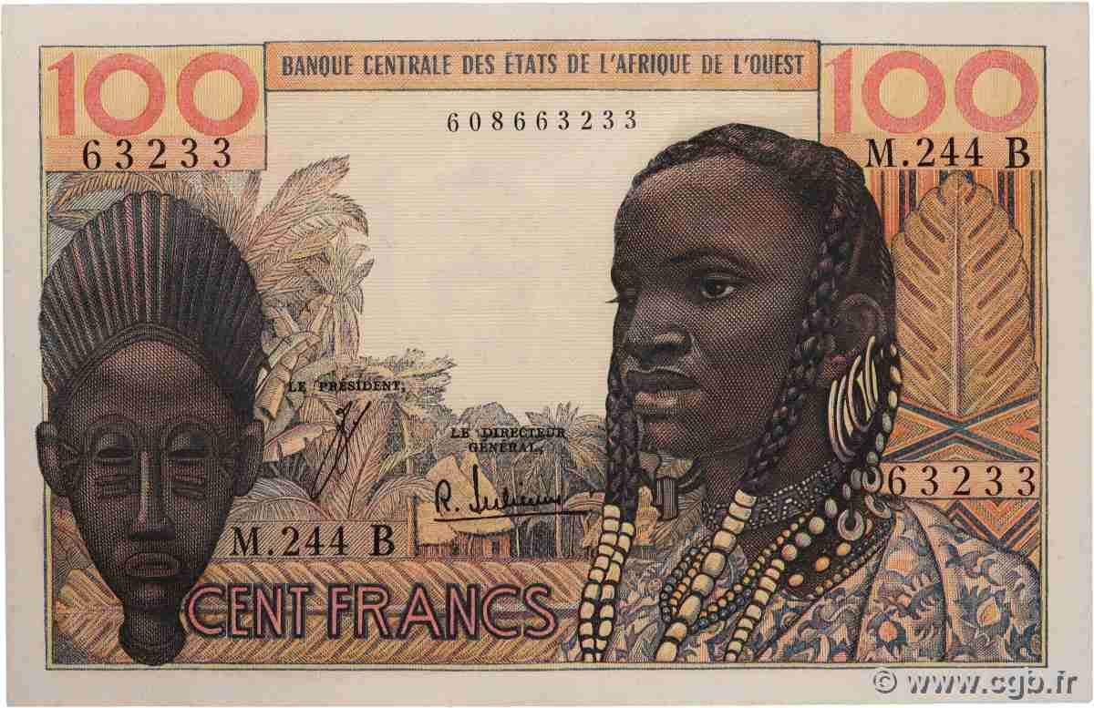 100 Francs WEST AFRICAN STATES  1965 P.201Bf UNC-
