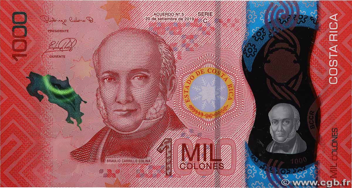 1000 Colones COSTA RICA  2019 P.280 NEUF