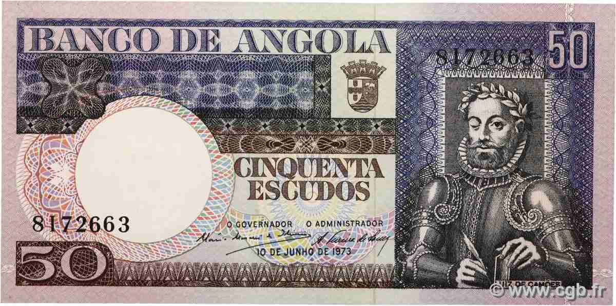 50 Escudos ANGOLA  1973 P.105 NEUF