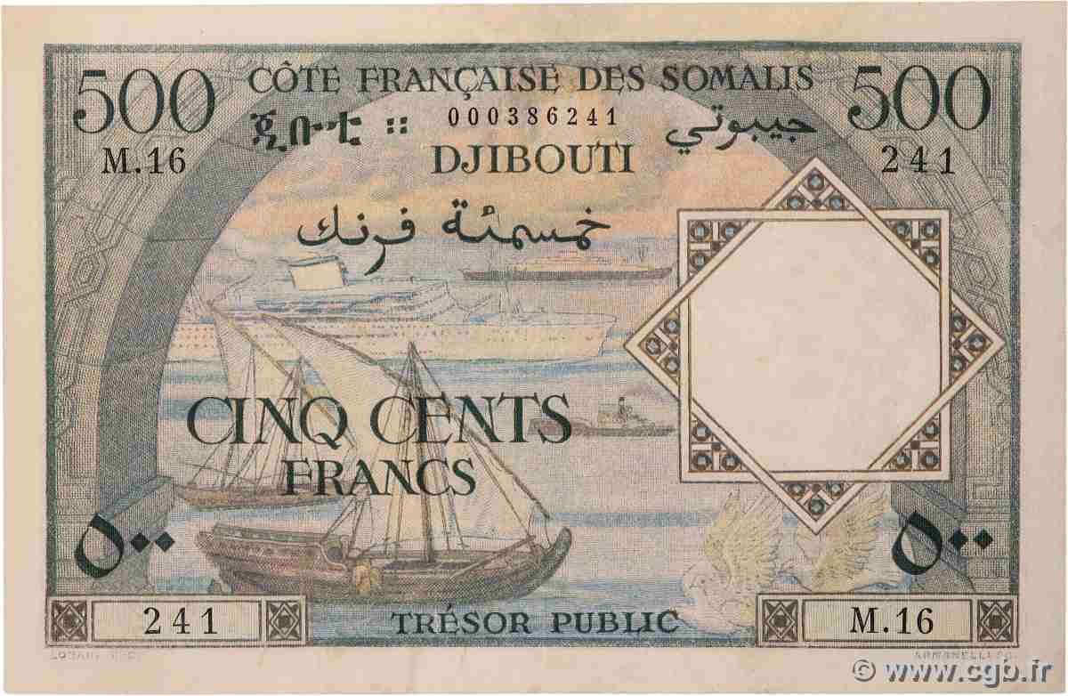 500 Francs YIBUTI  1952 P.27 MBC+