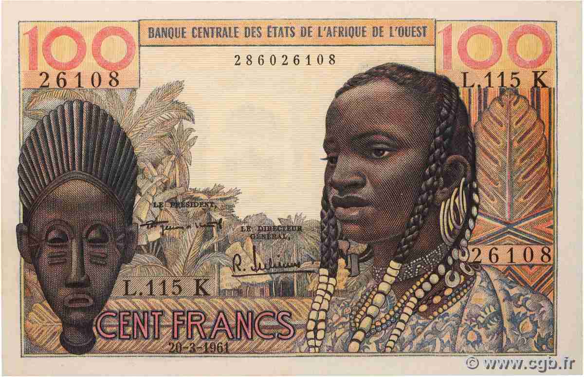100 Francs ÉTATS DE L&nbsp;AFRIQUE DE L&nbsp;OUEST  1961 P.701Ka SPL+