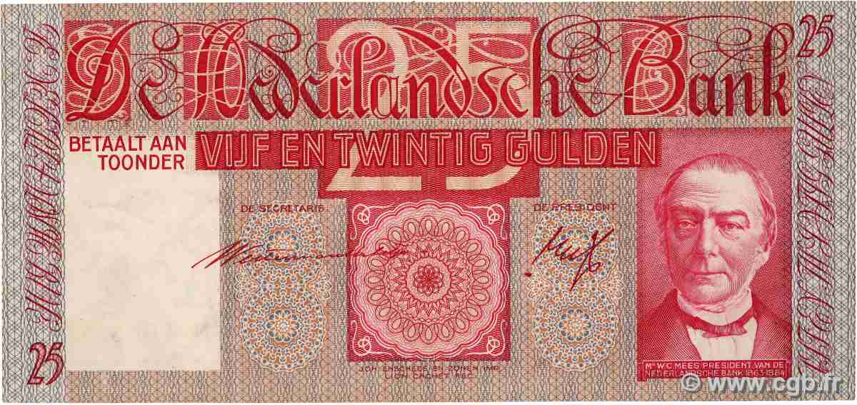 25 Gulden PAYS-BAS  1941 P.050 TTB+