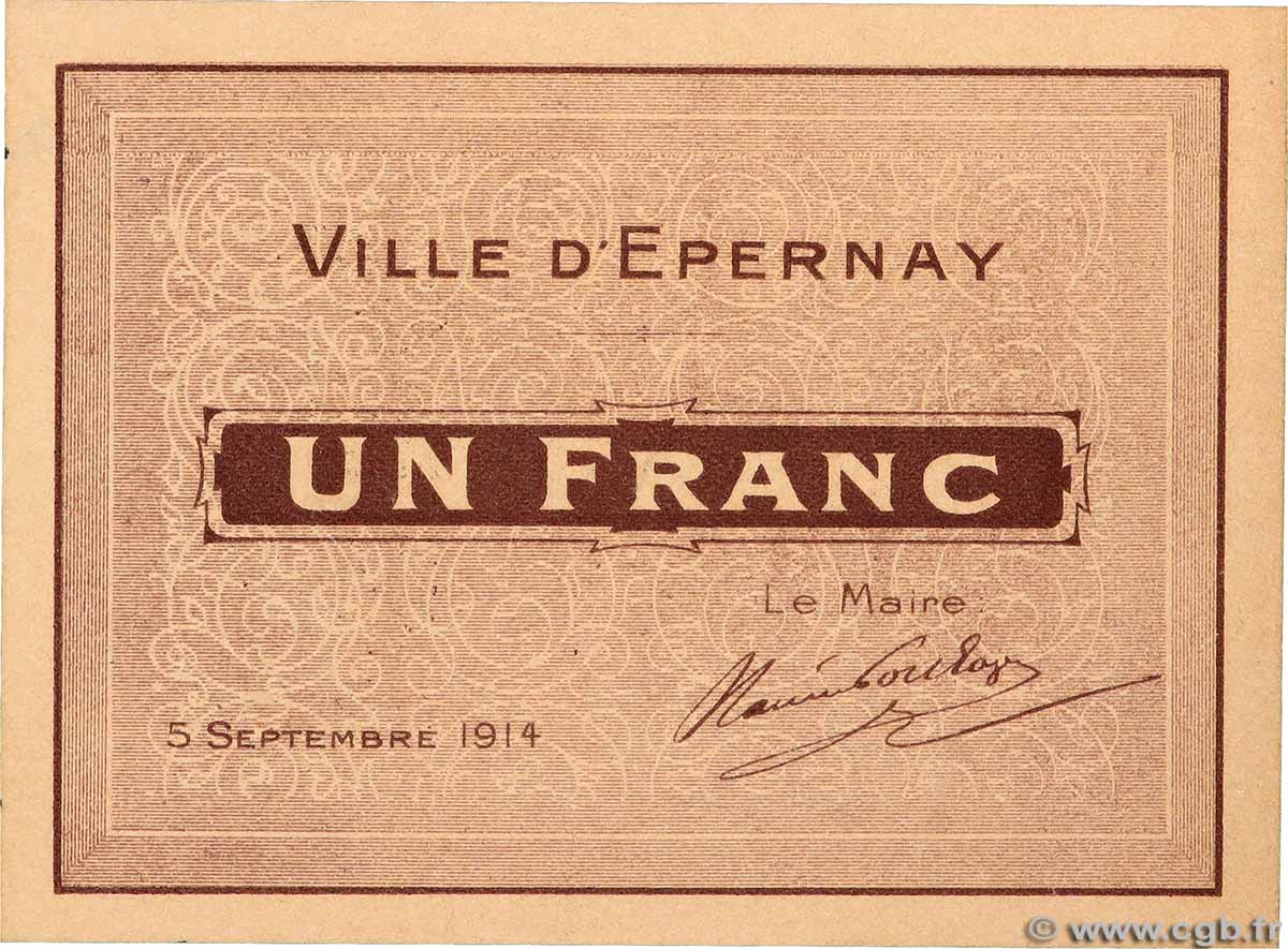 1 Franc FRANCE regionalismo e varie Epernay 1914 JP.51-16 SPL+
