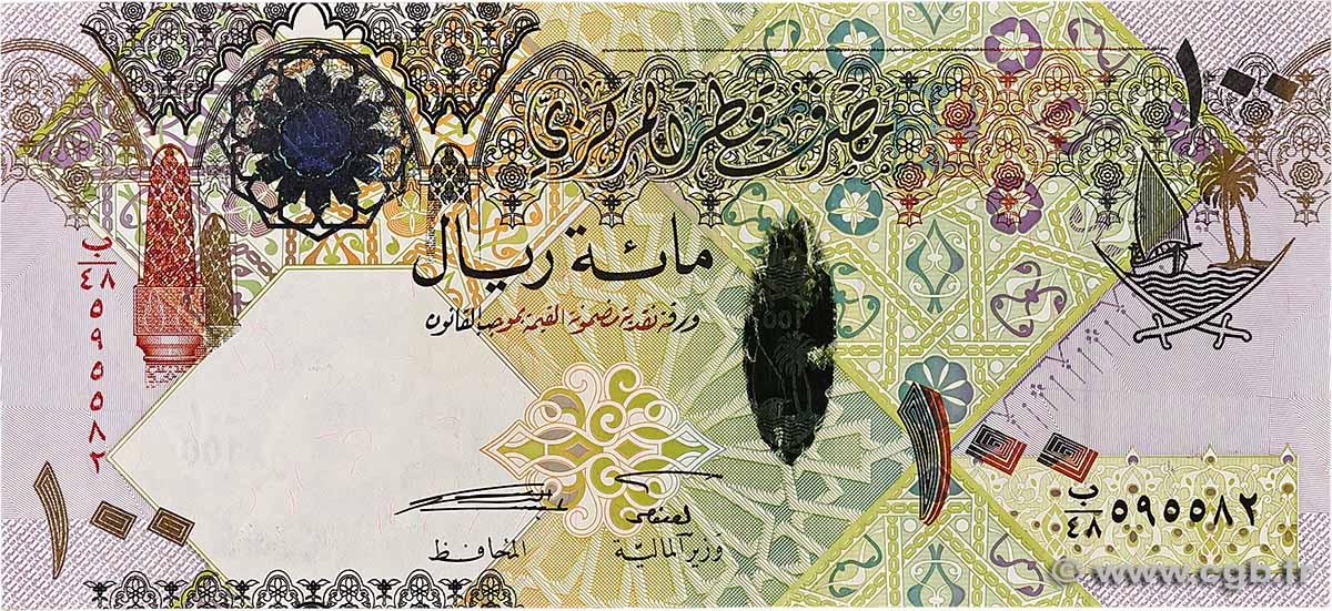 100 Riyals QATAR  2007 P.26 VF+