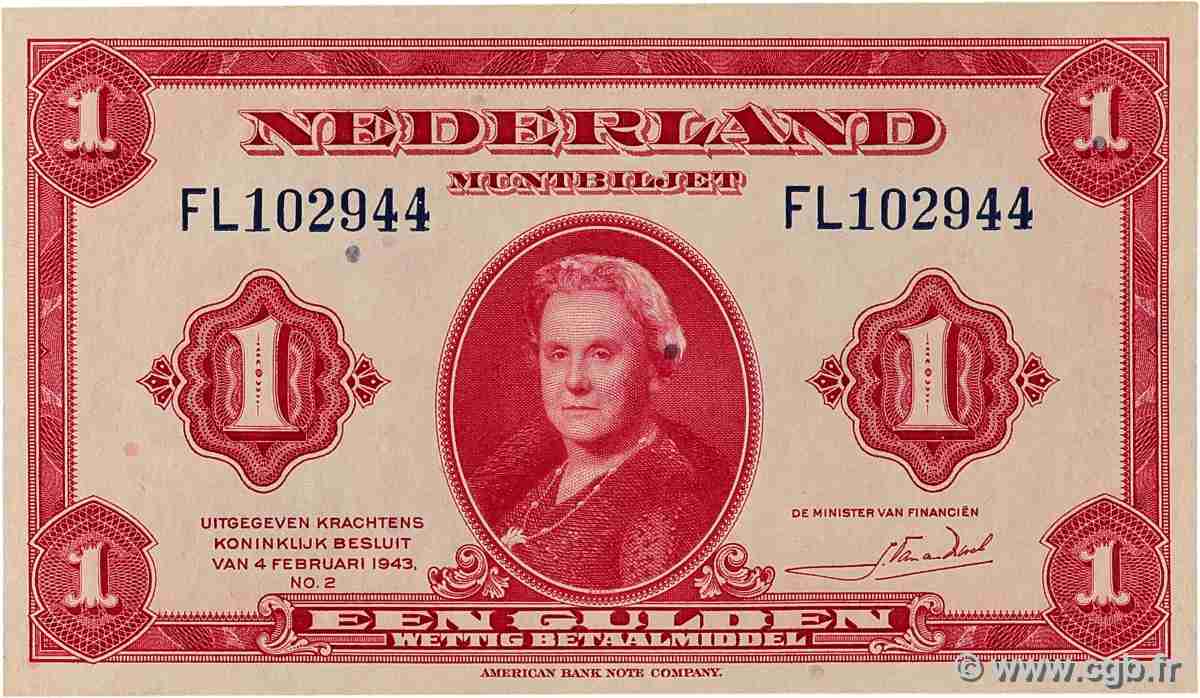 1 Gulden PAYS-BAS  1943 P.064a SUP+