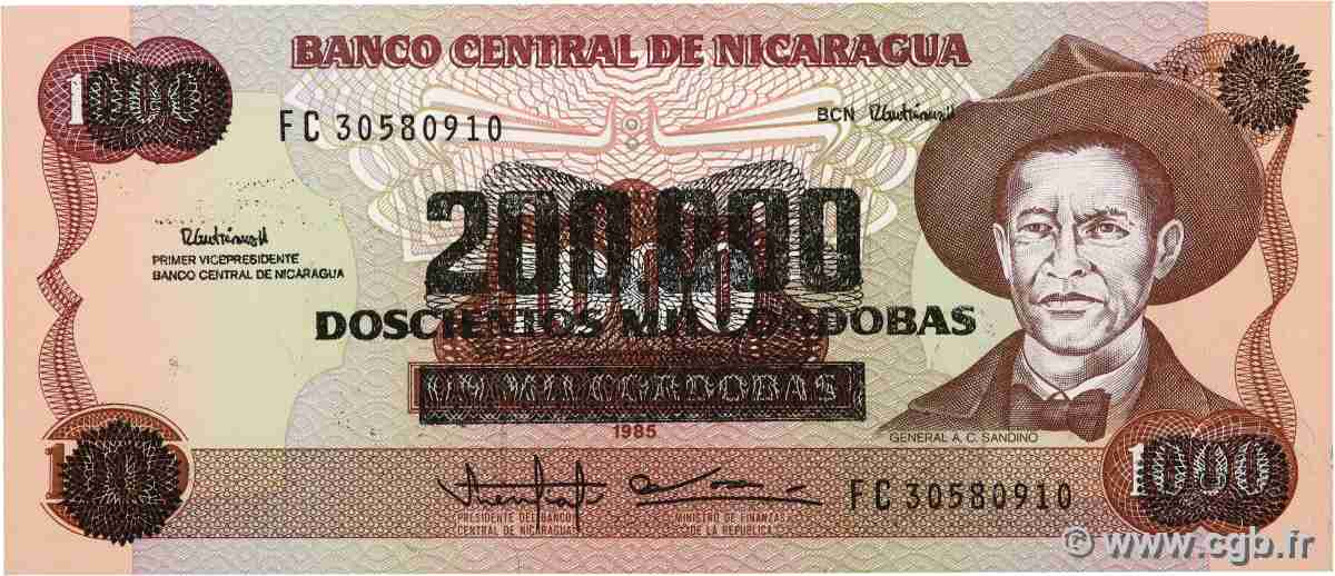 200000 Cordobas sur 1000 Cordobas NICARAGUA  1990 P.162 NEUF