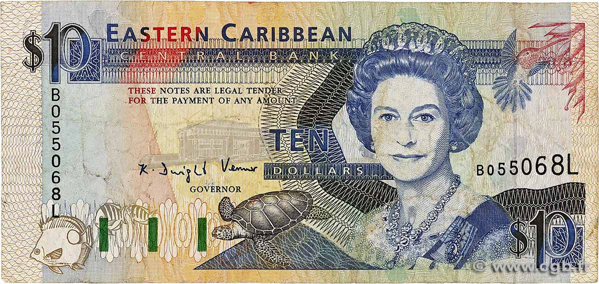 10 Dollars EAST CARIBBEAN STATES  1993 P.27l F