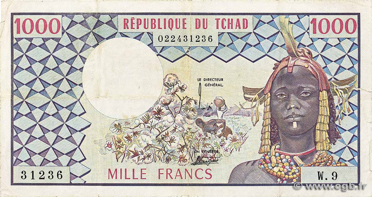1000 Francs BEAC type 1973 TSCHAD  1973 A.279c SS