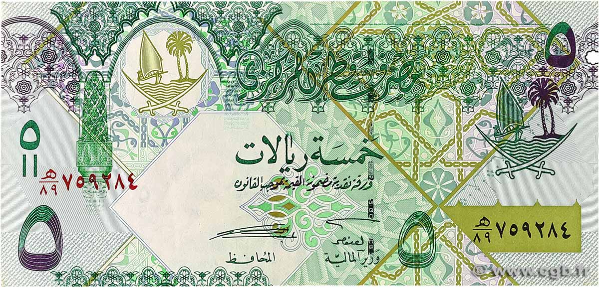 5 Riyals QATAR  2008 P.29 VF+