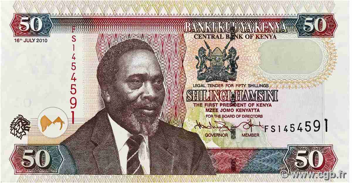 50 Shillings KENYA  2010 P.47c SUP