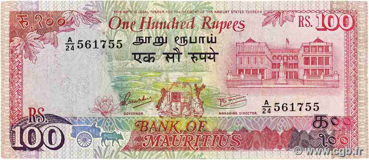 100 Rupees ÎLE MAURICE  1986 P.38 B+