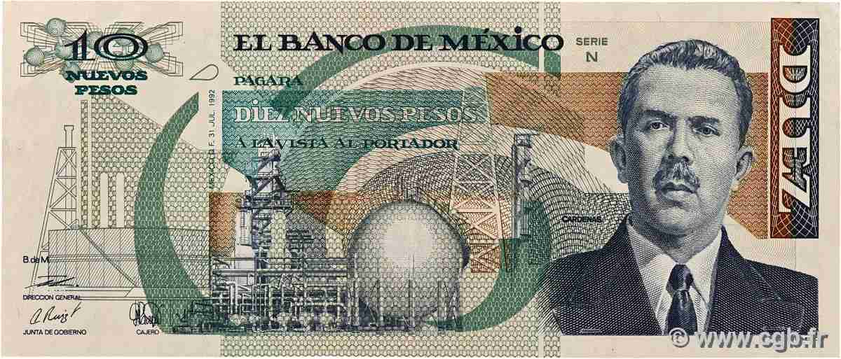 10 Nuevos Pesos MEXIQUE  1992 P.095 TTB+