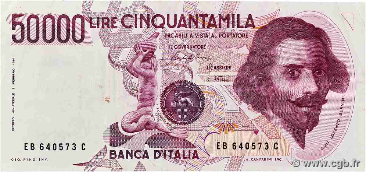50000 Lire ITALIE  1984 P.113b TTB+