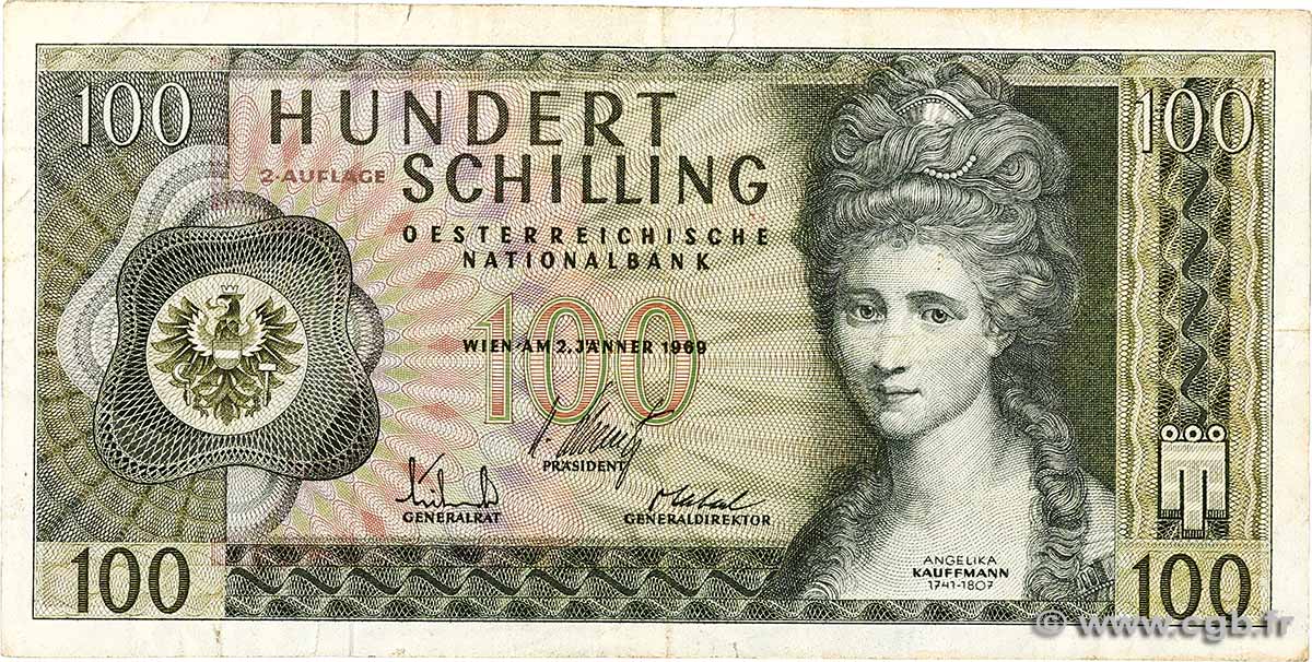 100 Schilling AUTRICHE  1969 P.146a TTB