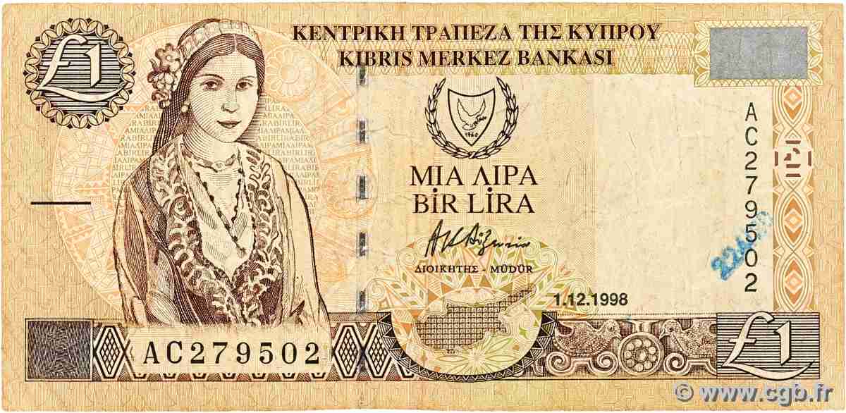 1 Pound CHYPRE  1998 P.60b TB