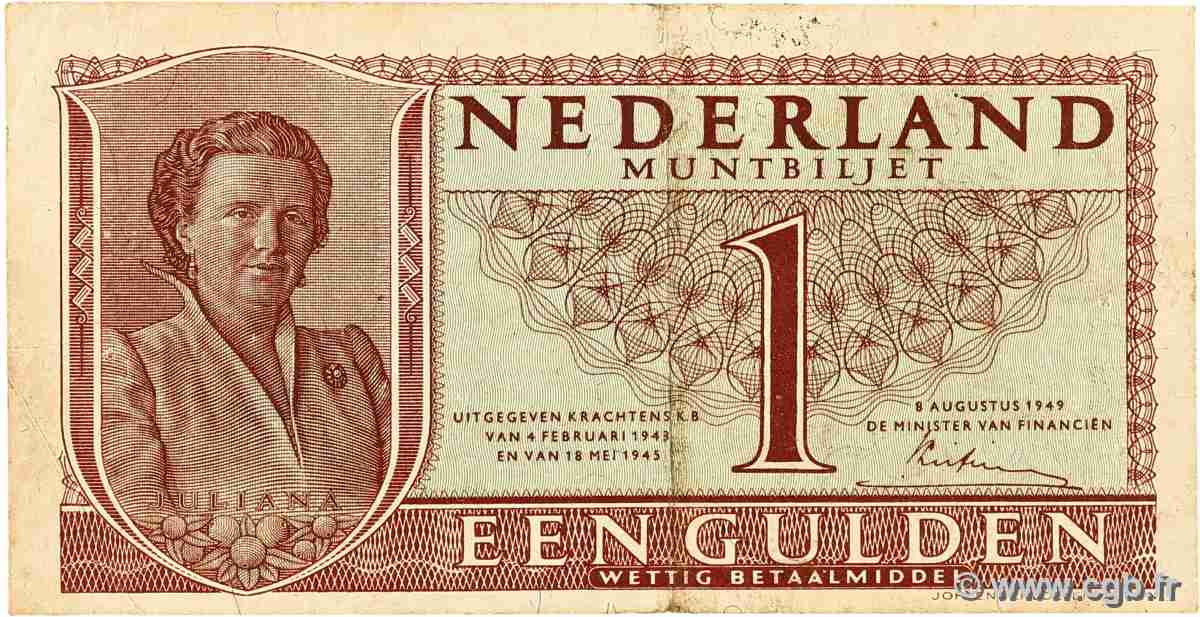 1 Gulden PAYS-BAS  1949 P.072 TTB