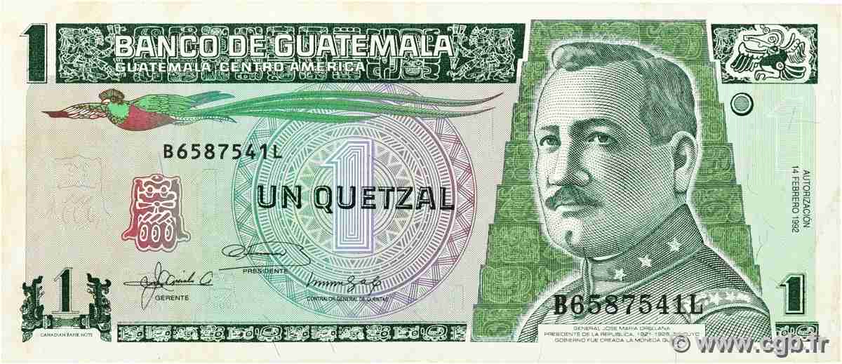 1 Quetzal GUATEMALA  1992 P.080 TTB