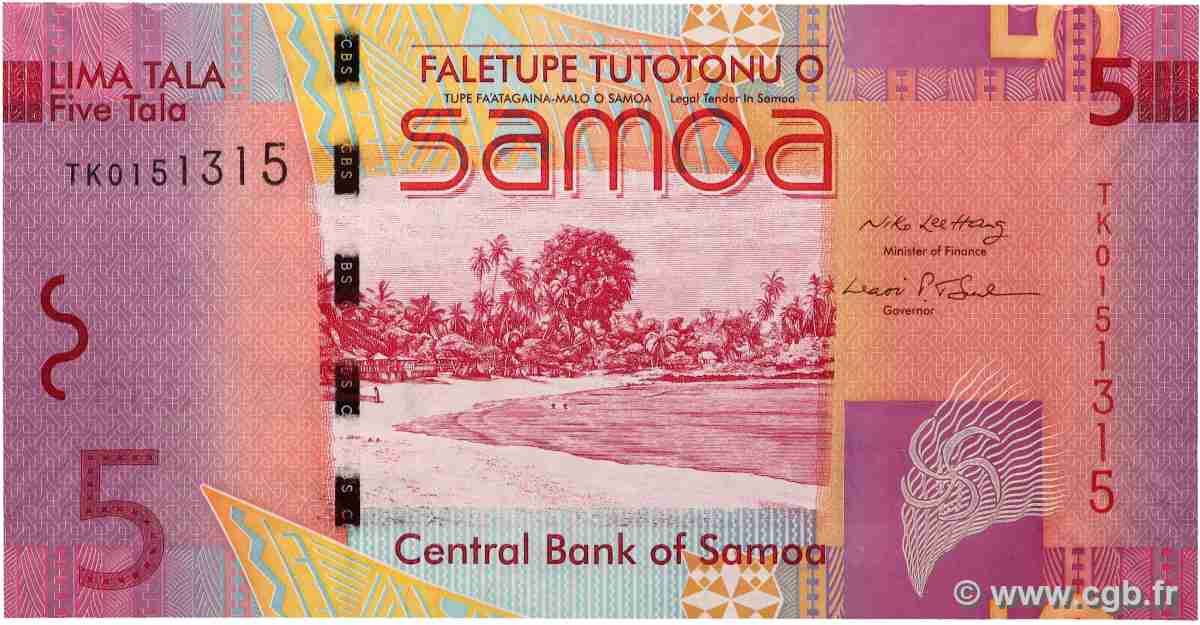 5 Tala SAMOA  2008 P.38a fST+