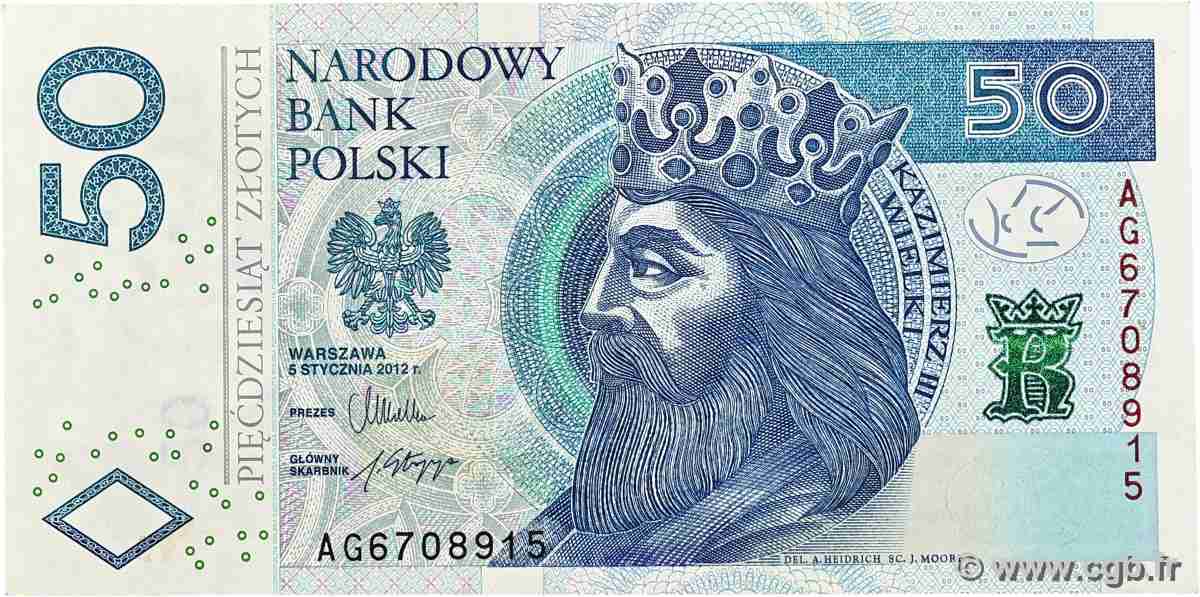 50 Zlotych POLOGNE  2012 P.185 TTB+