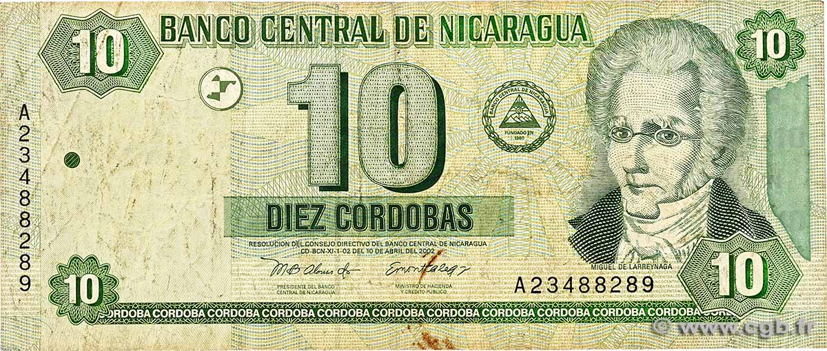 10 Cordobas NICARAGUA  2002 P.191 TB