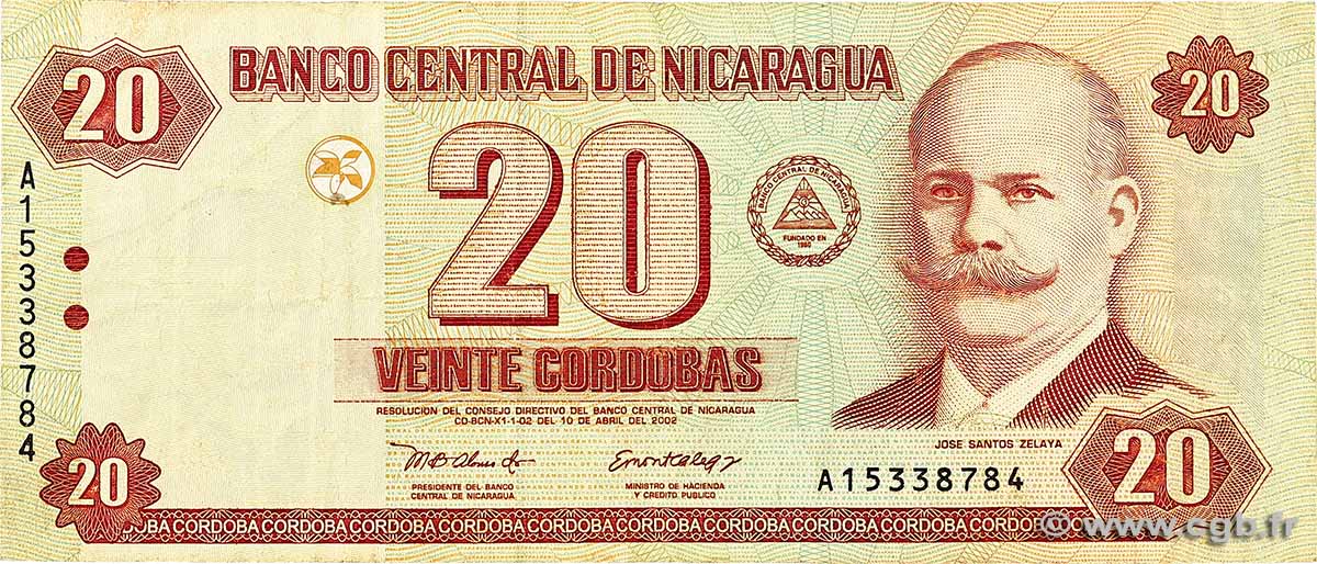 20 Cordobas NICARAGUA  2002 P.192 TB