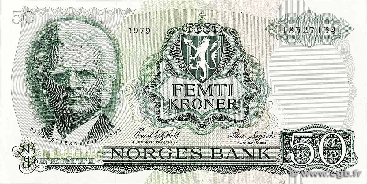 50 Kroner NORVÈGE  1979 P.37d SPL