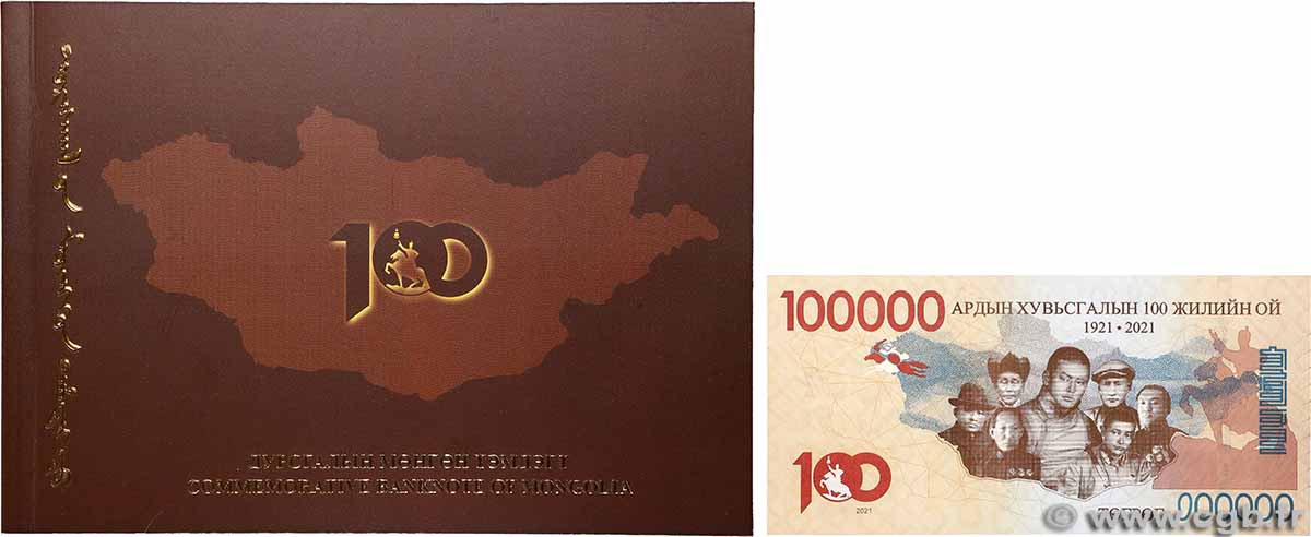 100000 Tögrög Set de présentation MONGOLIE  2021 P.81 NEUF