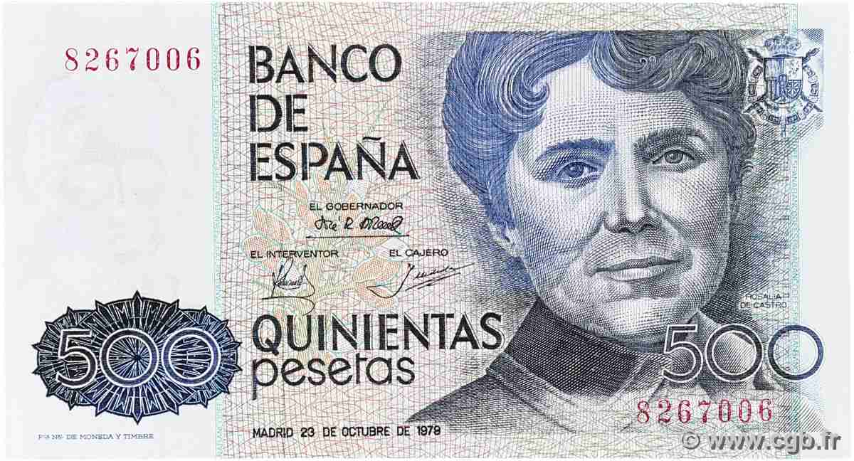 500 Pesetas ESPAGNE  1979 P.157 pr.NEUF