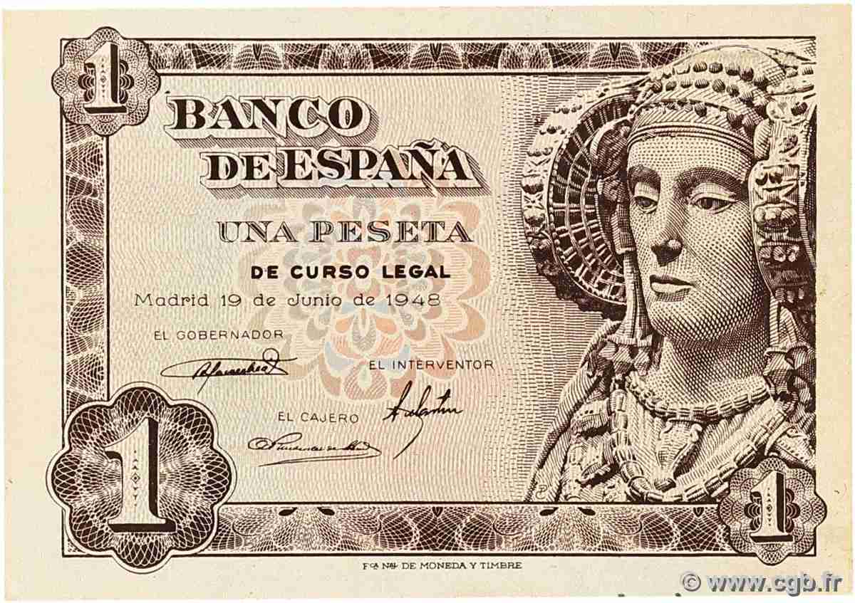 1 Peseta ESPAGNE  1948 P.135a SPL