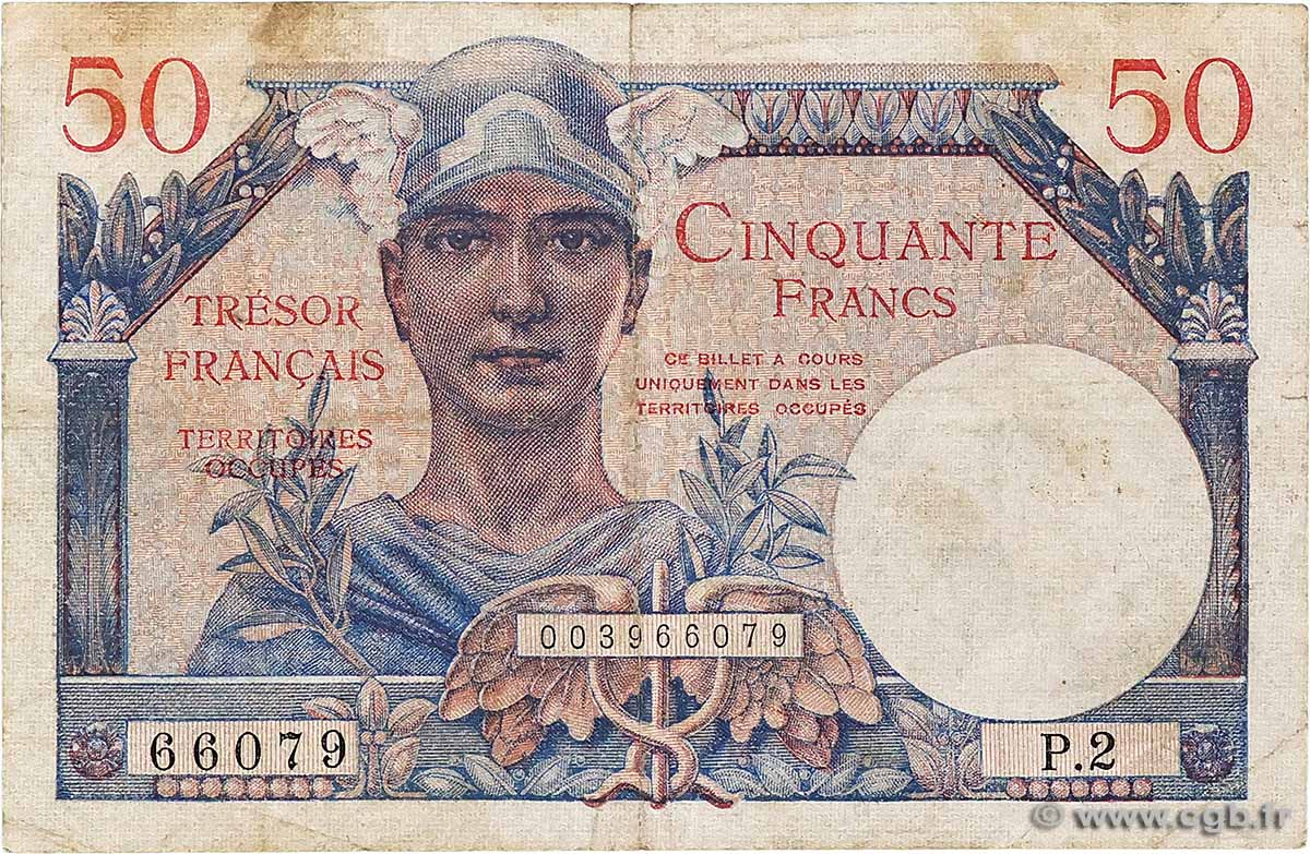 50 Francs TRÉSOR FRANÇAIS FRANCE  1947 VF.31.02 TB