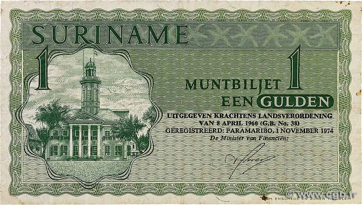 1 Gulden SURINAM  1974 P.116c F
