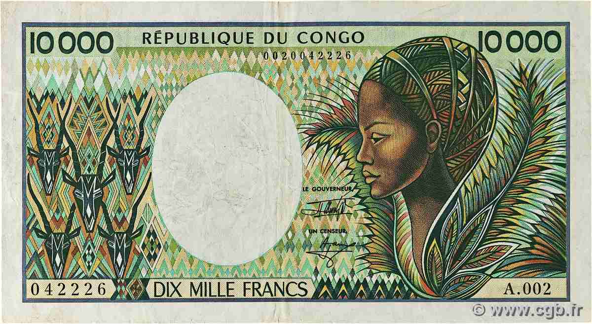 10000 Francs type 1983 Modifié CONGO  1992 A.223a TB