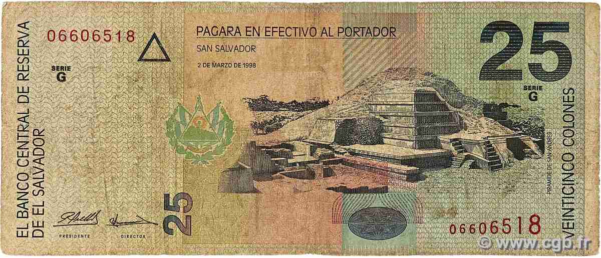 25 Colones SALVADOR  1998 P.149b B