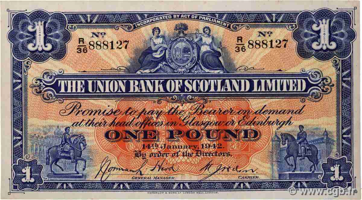 1 Pound SCOTLAND  1942 PS.815c XF