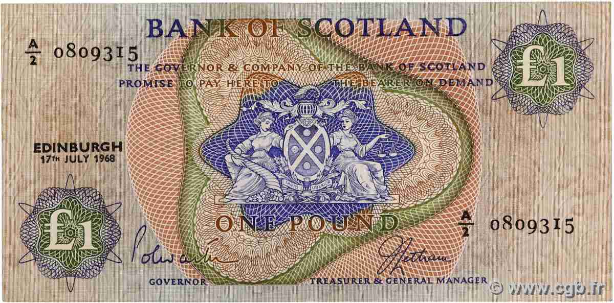 1 Pound ÉCOSSE  1968 P.109a pr.TTB