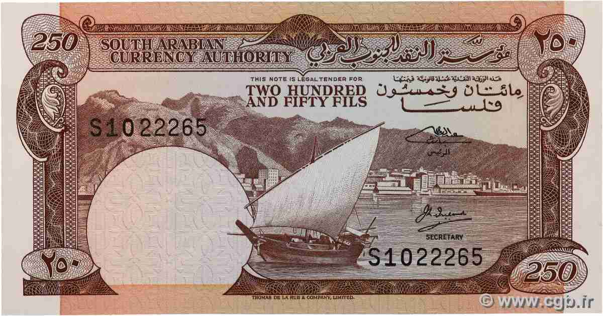 250 Fils YEMEN DEMOCRATIC REPUBLIC  1965 P.01b UNC