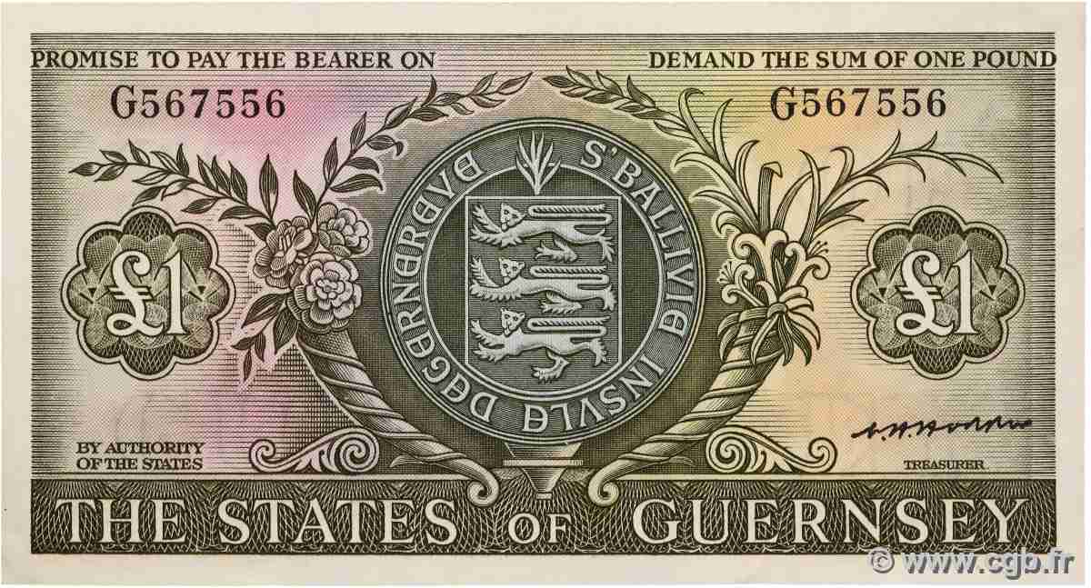 1 Pound GUERNESEY  1969 P.45b TTB+