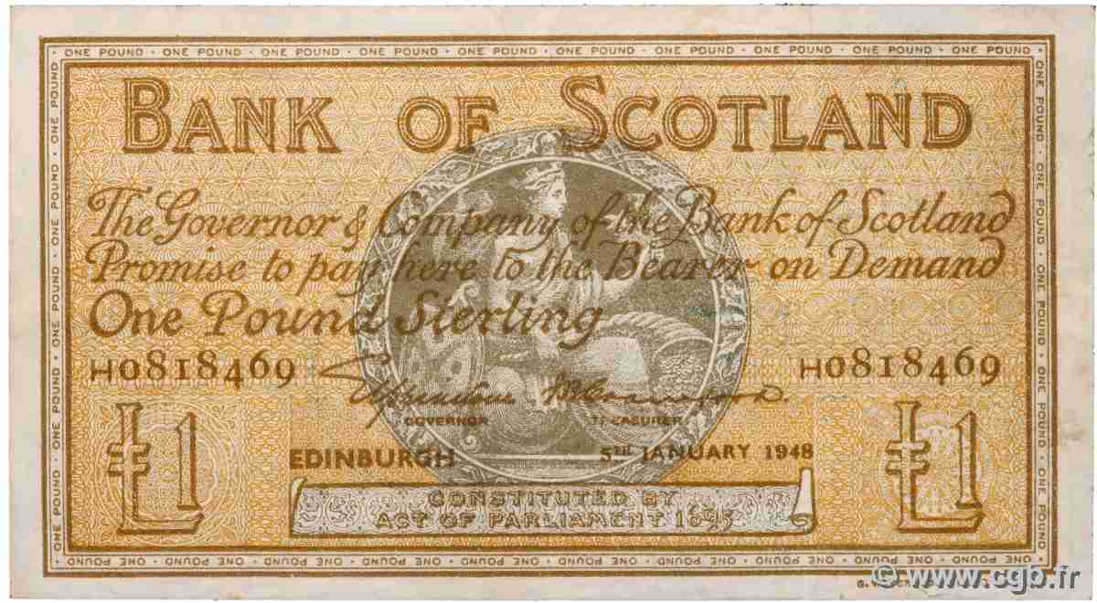 1 Pound SCOTLAND  1948 P.096b VF-