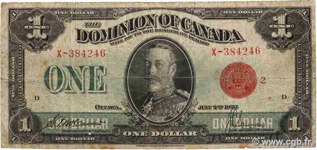 1 Dollar CANADA  1923 P.033e G