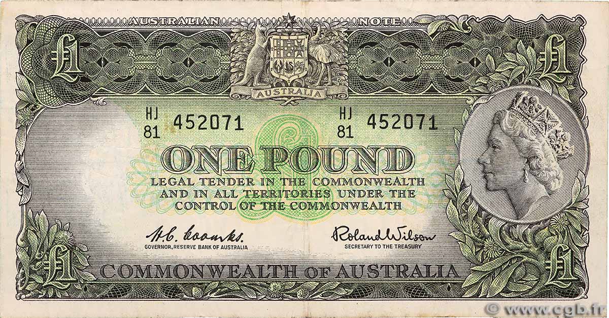 1 Pound AUSTRALIEN  1961 P.34 SS