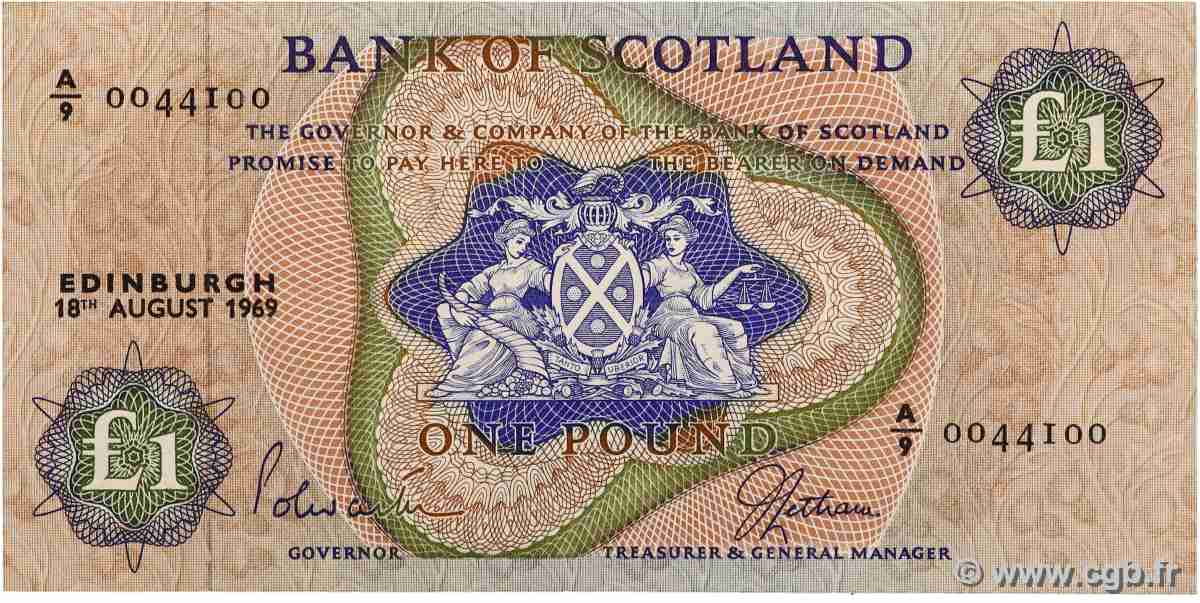 1 Pound SCOTLAND  1969 P.109b VF