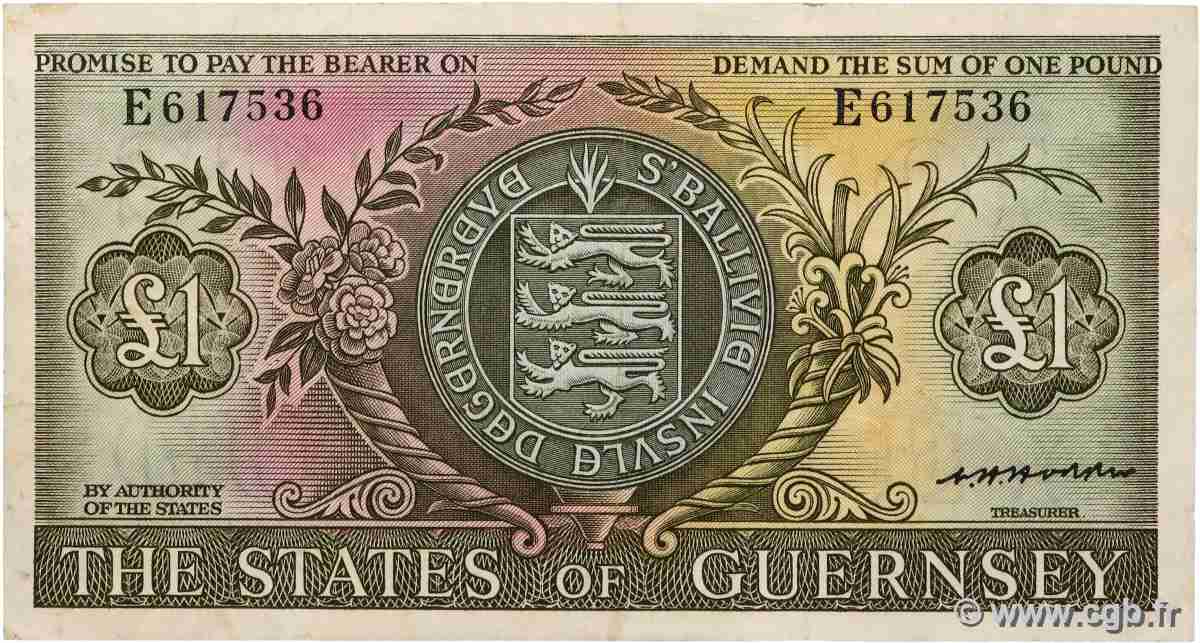 1 Pound GUERNSEY  1969 P.45b SS