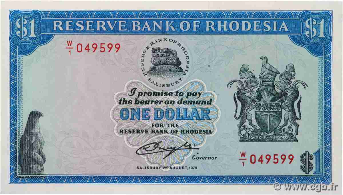 10 Shillings Remplacement RHODESIA  1979 P.38a UNC