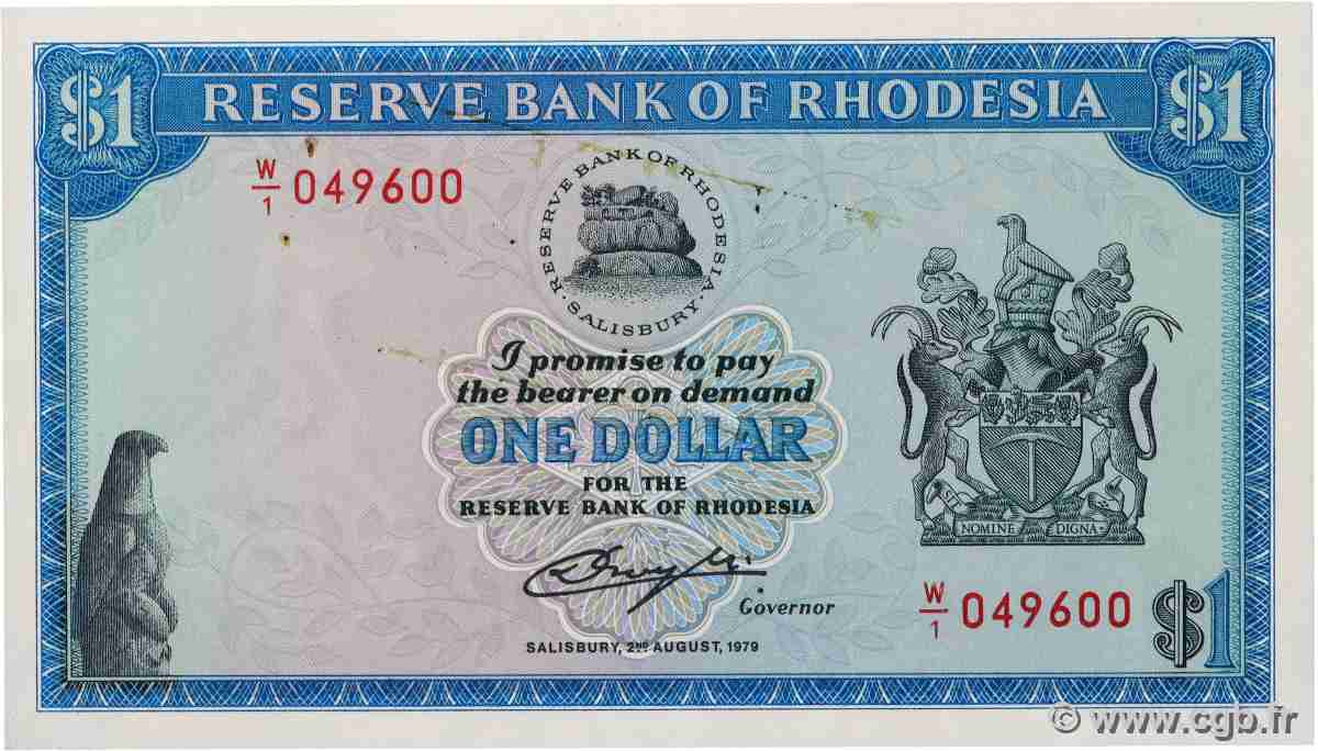 10 Shillings Remplacement RHODESIA  1979 P.38a UNC-